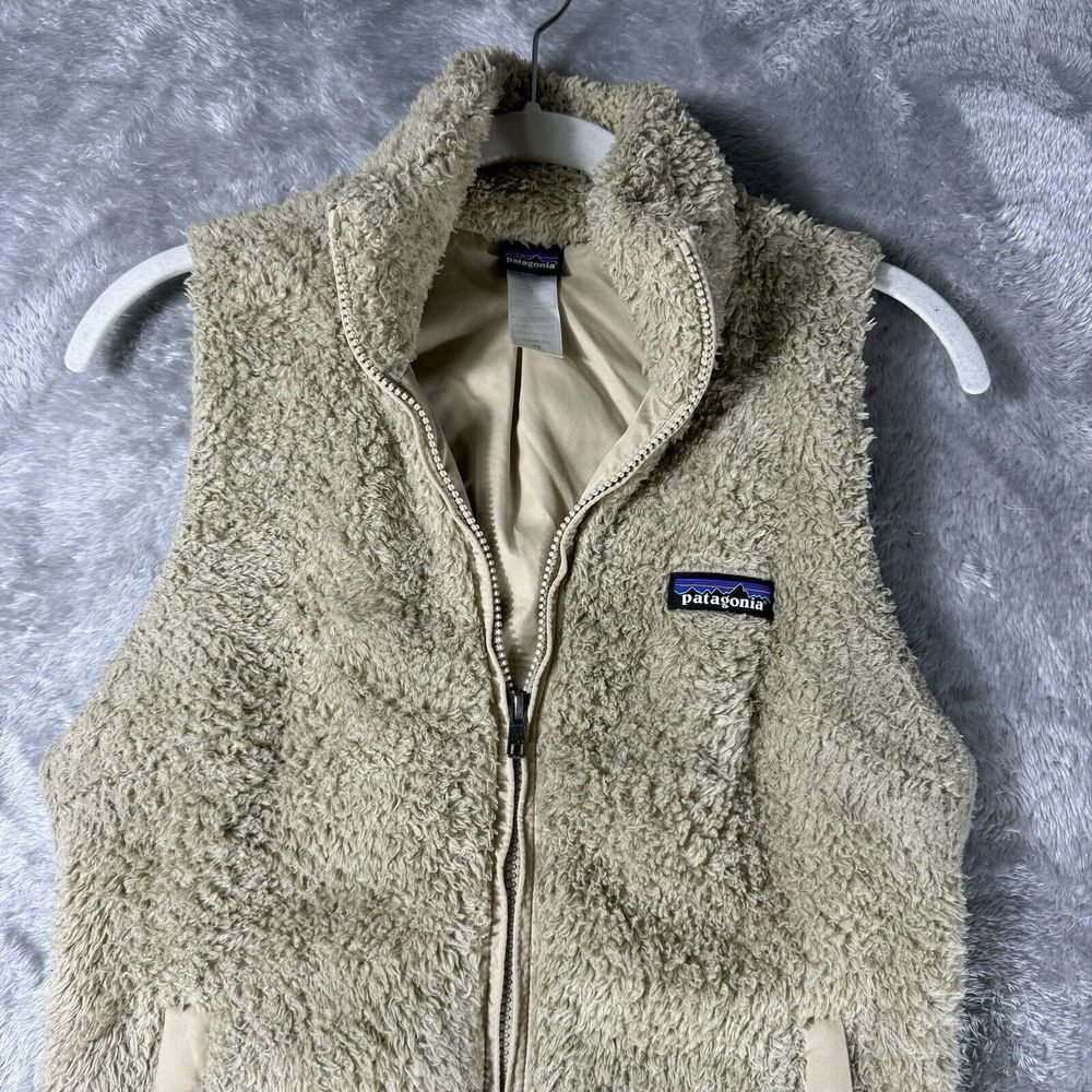 Patagonia Vest Womens XS Tan Beige Los Gatos Fleece Granola Gorpcore Hiking Shag